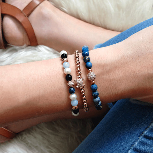 Tortuga | 18k Rose Gold | Crystal Sea Turtle Bracelet